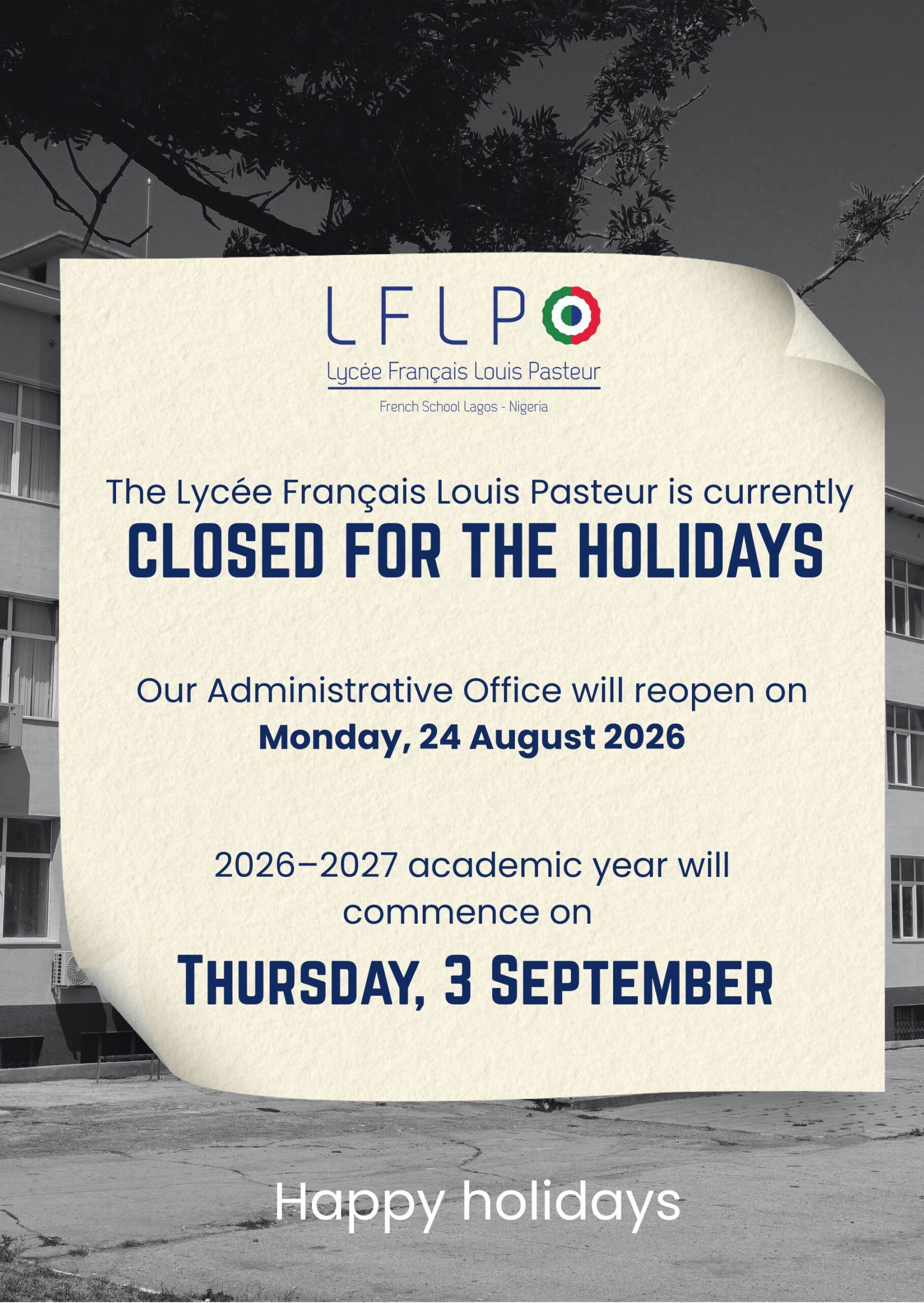 closed for the holidays
