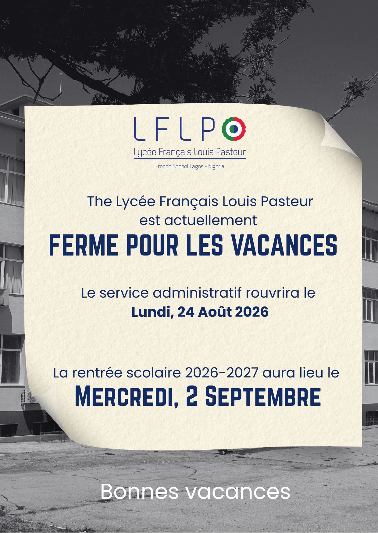 lflp_lagos ferme pour les vacanes